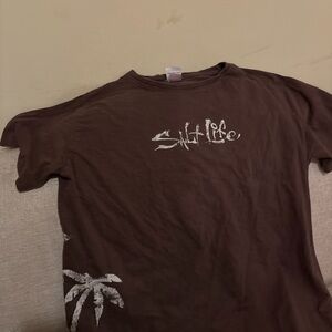 Salt Life Dark Brown Short Sleeve Tee